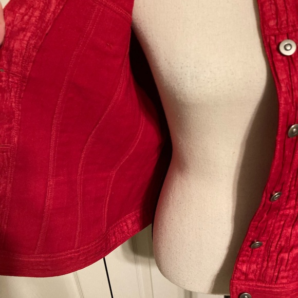 Ruby Rd Red with a touch of shimmer crop jacket size 16. NWOT - Picture 6 of 7